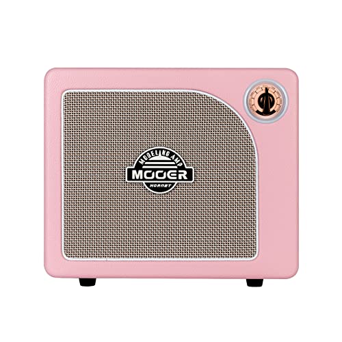 MOOER Guitar Amplifier Combo 15W, Practice Amp with 9 Digital Amp Models, 6.5" Speaker, Bluetooth, Headphone Output, for Electric/Acoustic Guitar and Bass - Hornet Pink - color: pink