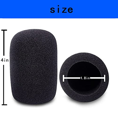 custom microphone cover Windshield foam cover microphone isolation shield Anchor Interview Headphones Windproof (cylinder) - size: cylinder