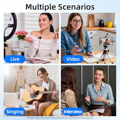 GELRHONR 3.5mm Lavalier Microphone, 3.5mm(1/8") TRRS Plug Invisible Lapel Microphone Wired for Phone, PC, Camera, Audio Recording, Game Streaming 4.9FT (TRRS) - style: TRRS