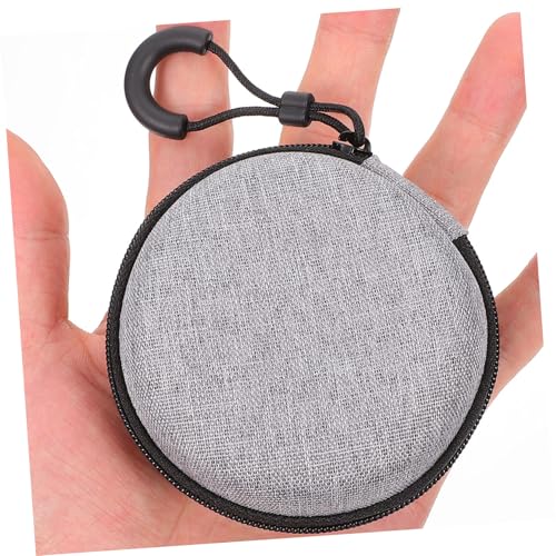 Nylon Earphone Storage Box with Lanyard, Silver