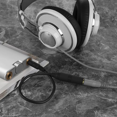 GEEKRIA 3.5mm (1/8'') Male to 6.35mm (1/4'') Female Headphones Plug Adapter, Conversion Audio, Cord Compatible with Phone, Laptop, Headphones - Stereo Audio Connector (30cm)