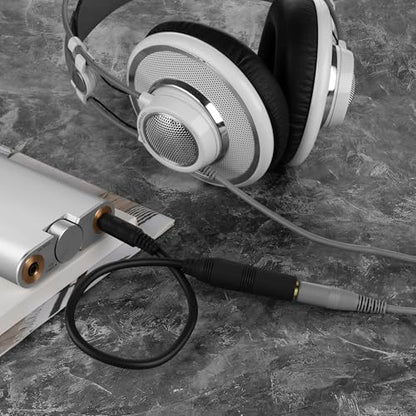 GEEKRIA 3.5mm (1/8'') Male to 6.35mm (1/4'') Female Headphones Plug Adapter, Conversion Audio, Cord Compatible with Phone, Laptop, Headphones - Stereo Audio Connector (30cm)