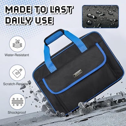 Carrying Case Compatible with PS5, PS5 Slim& Pro, Padded Travel Case | Storage for 2 Controllers, Headset & Cables, Padded Interior, Water-Resistant Exterior, Hold-Down Strap, Bag Only