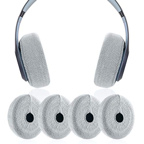 Earpads Sweater Cover Protectors with Stretchable Knit Fabric for Beats Studio 3/2 Bose QC35 25 15 Headphones and Other Headsets with 3-4 Inch Ear Cushions [ 2 Pairs ] (Grey) - color: Grey