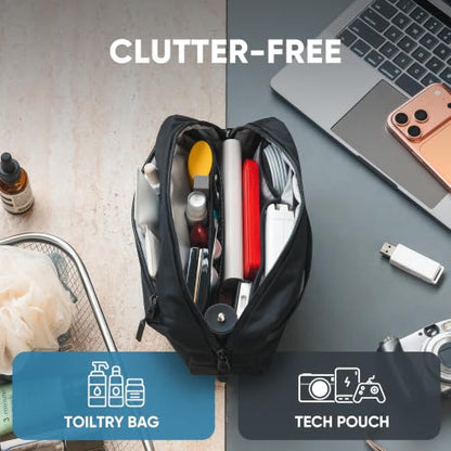 VULKIT Electronic Organizer Bag for Travel, Water Resistant & Scratch Resistant, Tech Pouch Storage Bag for Cables, Charger, Cord, Power Bank, Accessories & Travel Essentials