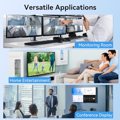 HDMI Multiviewer Switch 4x1 Seamless Switcher Quad Multi Viewer 4 in 1 Out Switcher with IR Remote 3.5mm Audio Output Support 4K@30Hz 1080P@60Hz Upgrade 10 Viewing Modes for Security Camera, Meeting