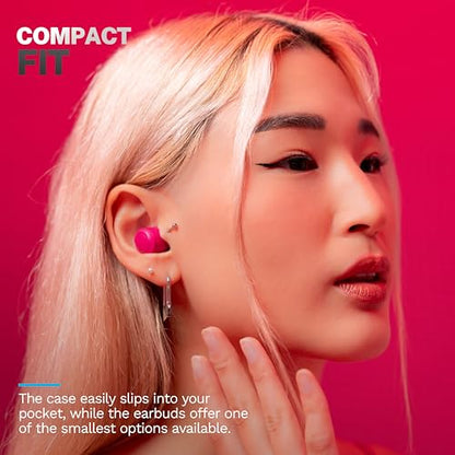JLab Go Air Pop+, True Wireless Earbuds, Bluetooth Earbuds with Microphone, Dual Connect, EQ3 Sound, Dark Pink - color: Dark Pink, style: Pop+