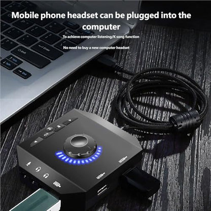 USB External Sound Card Plugs and Play Adapter Not Driver Required for Desktop PC Laptop USB Card - color: Or