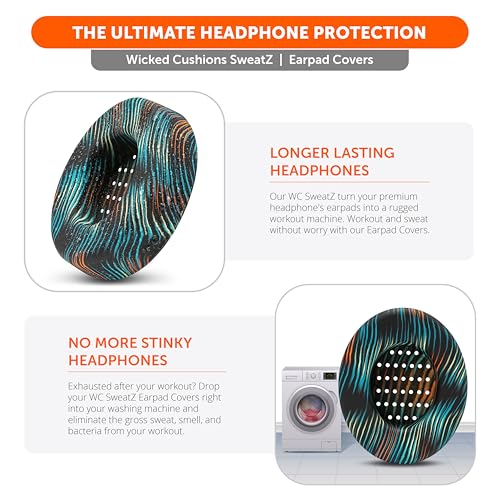 WC SweatZ Studio - Patented Covers for Beats Studio 3 (A1914) & 2 (B0500) | Made by Wicked Cushions | Made with Premium Silicone | Also fits B0501 | The Simulation - color: The Simulation