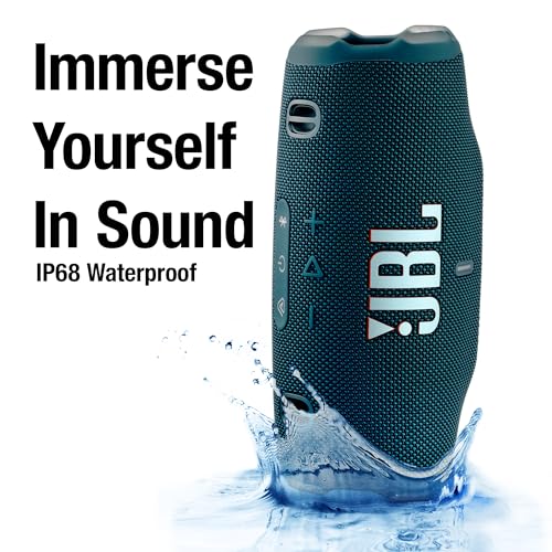 JBL Charge 6 Portable Bluetooth Speaker (Blue) | IP68 Waterproof, DustProof, and DropProof, Outdoor Wireless Audio |28Hrs Playtime + Travel Case Bundle - color: Blue