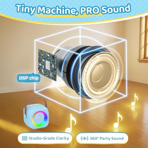 Karaoke Machine for Kids, Toys for 3-12 Years Old Girls Gifts, Kids Karaoke Microphone Machine Toy, Best Fun Christmas Birthday Gifts for 5 6 7 8 9 10 11 Years Teens Girl Boys Blue 2 Mic - color: Blue 2 Mics