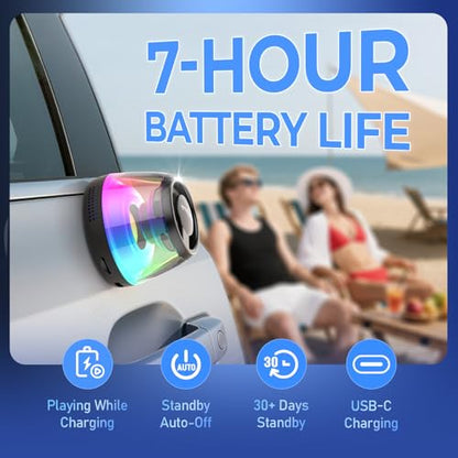 Magnetic Bluetooth Speaker, Mini Speaker, Loudspeaker with Bass Diaphragm