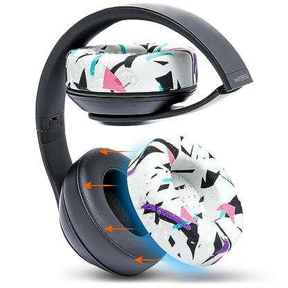 WC SweatZ Studio - Patented Covers for Beats Studio 3 (A1914) & 2 (B0500) | Made by Wicked Cushions | Made with Premium Silicone | Also fits B0501 | 90's White - color: 90's White