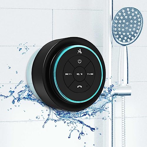 XLEADER, Upgraded, Pro Shower Speaker, Certified IPX7 Waterproof Bluetooth Speaker, with Suction Cup, Silicone Lanyard, 8W Crystal Sound&Rich Bass, 15H Playtime, Ideal Gifts - SoundAngel Mate(2 Gen) - color: A Blue