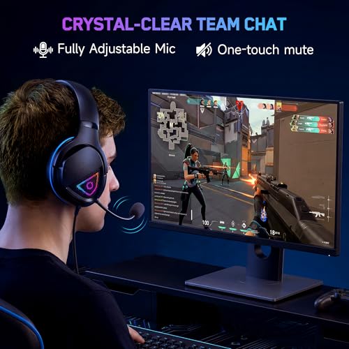 Mormoque H20 Stereo Gaming Headset with Adapter Kit-Includes 3.5mm,USB-C,USB-A,PC Splitter,for PC, PS5, PS4,Xbox, Switch,X|S,Over-Ear Noise Cancelling Wired Headphones with Microphone for phone,Laptop