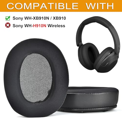 Defean Cooling Ge Earpads for Sony WH-XB910 XB910N(NO fit WH-H910N) | Replacement Ear Cushions for Sony WH-XB910 XB910N Headphones,High-Density Noise Cancelling Foam - color: Black Cooling Ge