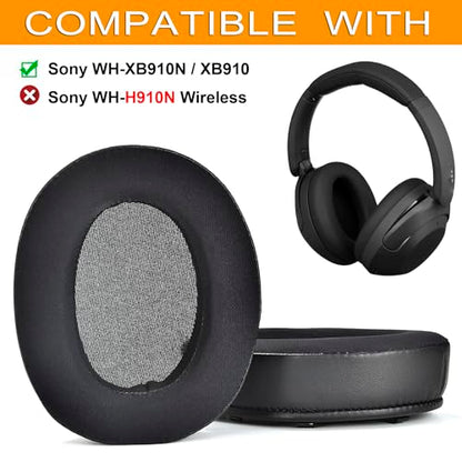 Defean Cooling Ge Earpads for Sony WH-XB910 XB910N(NO fit WH-H910N) | Replacement Ear Cushions for Sony WH-XB910 XB910N Headphones,High-Density Noise Cancelling Foam - color: Black Cooling Ge