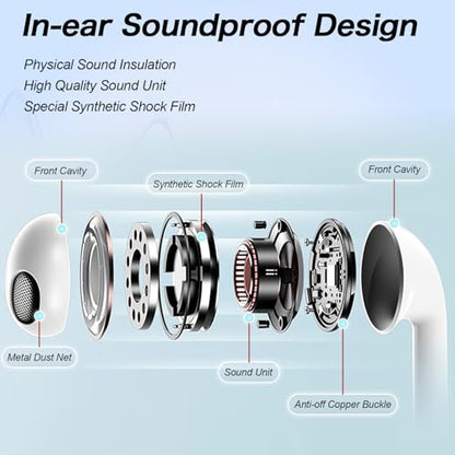 USB C Headphones Wired for iPhone 17 16 15 Pixel Galaxy | Wired USB C earphones, Plug and play, Microphone and Volume Control, Music/Call/Meeting/Jogging/Leisure/Commute