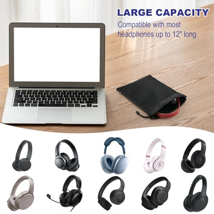 Drawstring Headphone Carrying Case for Over-Ear & Gaming Headsets