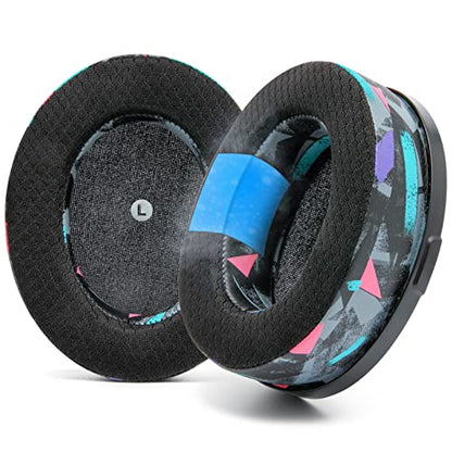 WC Freeze Penrose - Cooling Gel Earpads for Audeze Penrose & Mobius | Made by Wicked Cushions | Hybrid Fabric, Improved Durability, Thickness & Sound Isolation | 90s Black - color: 90s Black