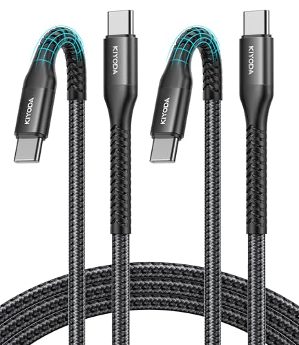 USB C Cable 60W Fast Charging 3FT, 2Pack USB C to USB C Cable for CarPlay | Super Durable USB Type C iPhone Charger USBC to C Cord for iPhone 17/16/15/Pro Max, Samsung Galaxy S26 and More-Upgraded - color: Black, size: 3FT, style: USB C to USB C