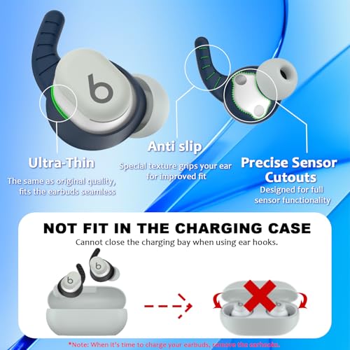 Ear Hooks for Beats Solo Buds, 5 Pairs Ear Hook Compatiable with Beats Solo Bud 2024 Silicone Accessories Anti-Slip Ear Covers Holder [Not Fit in The Charging Case](Multicolor)