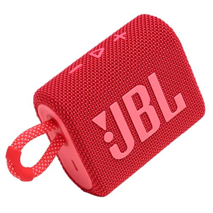 JBL Go 3 - Portable Mini Bluetooth Speaker, big audio and punchy bass, IP67 waterproof and dustproof, 5 hours of playtime, speaker for home, outdoor and travel (Red) - color: Red, style: GO3
