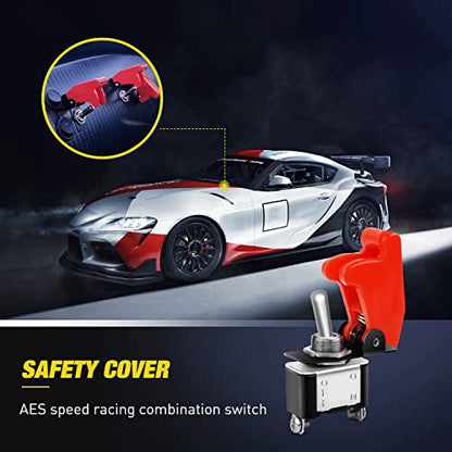 Nilight 90014E Heavy Duty Rocker Toggle Switch 12V 20A Red Cover SPST ON/Off 2Pin Car Truck Boat-5 Pack - color: 5PCS Switch w/Red Cover