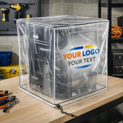 Custom Clear PVC Dust Cover, Transparent Protective Cover, Made to Measure Size, Waterproof & Dustproof, Visible Storage Cover for Equipment & Display