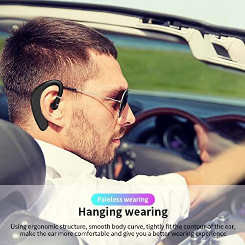 Dilwe Bluetooth Headset for Mobile Phones, Mono Bluetooth Earpiece , 360 Hrs Standby/20 Hrs Talktime, Noise Cancelling Headset Earphone for Office Business