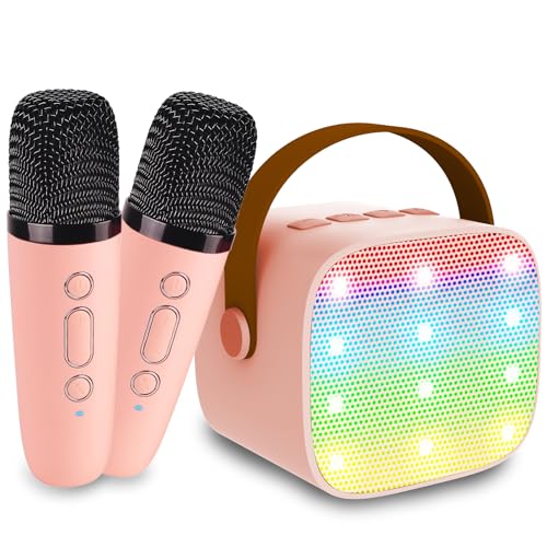 Mini Karaoke Machine for Kids & Adult, 4-12 Years Old Girls Christmas Birthday Gift, Karaoke Toys Gifts for Girls Ages 4, 5, 6, 7, 8, 9, 10, 12 +Year Old Birthday Party Cute Pink - color: Cute Pink