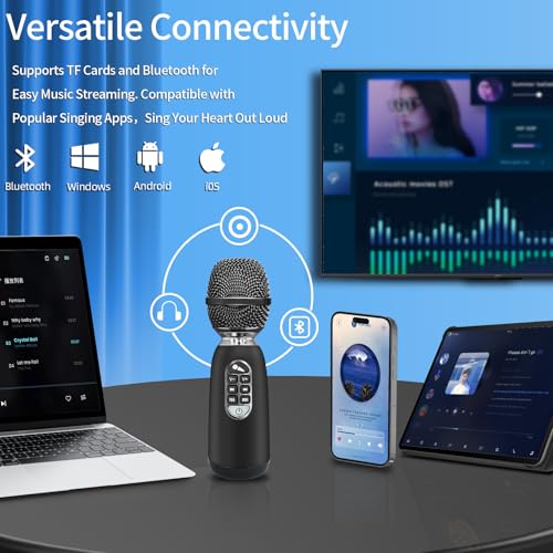 YF73 20W Karaoke Mic, Dual MIC, BT5.0, TF, Home/Part - color: YF73
