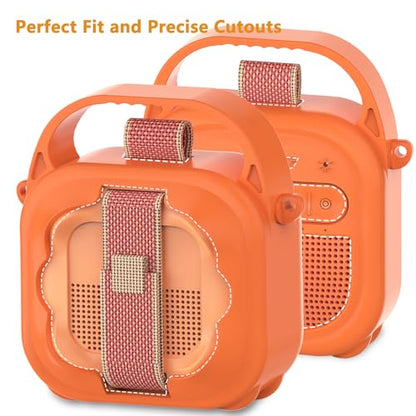 Silicone Cover Case for Bose SoundLink Micro 2 Bluetooth Speaker, Orange - color: Sunset Peach