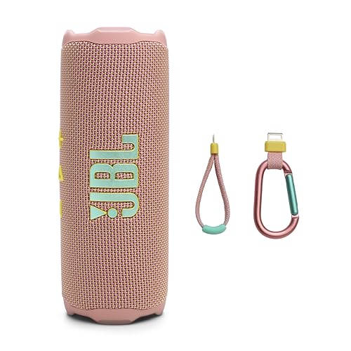 JBL Flip 7 Portable Bluetooth Speaker, Waterproof and Drop-Proof - Pink | Up To 16 Hours Playtime, IP68 Dustproof Build, Clip-On Loop, USB C Lossless Audio, Links With Other Speakers For Outdoor Use - color: Pink