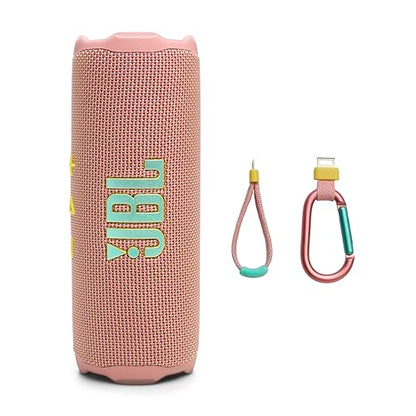 JBL Flip 7 Portable Bluetooth Speaker, Waterproof and Drop-Proof - Pink | Up To 16 Hours Playtime, IP68 Dustproof Build, Clip-On Loop, USB C Lossless Audio, Links With Other Speakers For Outdoor Use - color: Pink
