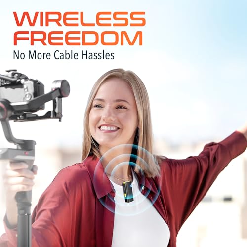 Delton M27 Wireless Lavalier Microphones with Charging Case | Clip-On Lapel Mics for iPhone Android Phone, Intelligent Noise Cancelling Microphone for Video Recording, Podcast, TikTok