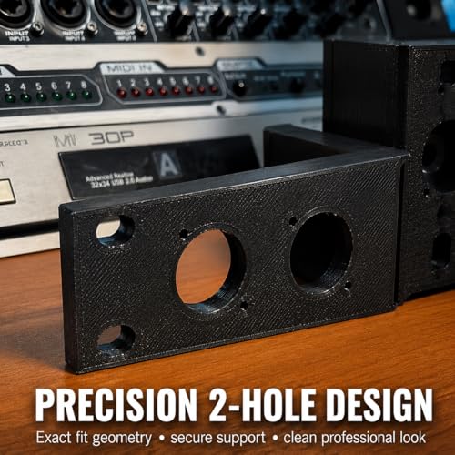 SplashNColor Left Rack Ears for Behringer Uphoria UMC404HD Audio Interface – 2 Pack Rack Mount Kit | Secure Friction Fit with Screw Holes | Standard 19-Inch Rack Compatible Mounting