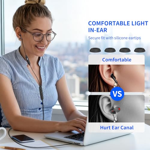 APETOO USB Earbuds Computer Headphones with 2 EQs -Bass Boost & Clear Vocal | Wired Earphones Mic & Volume Control, Mute Button, HiFi Stereo, 7.5ft Long Cord USB-A Ear Buds for Dell HP Surface PC Office