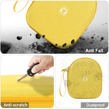 Headphone Case Compatible with Sony WH-CH520/ WH-1000XM4/ for JBL Tune 720BT/ 510BT Wireless Headphones Bluetooth On-Ear, Over Ear Noise Cancelling Earphone Bag- Yellow (Box Only) | Cationic Oxford Cloth, Mesh Pocket, for JBL Tune 720BT/510BT, Travel Stor