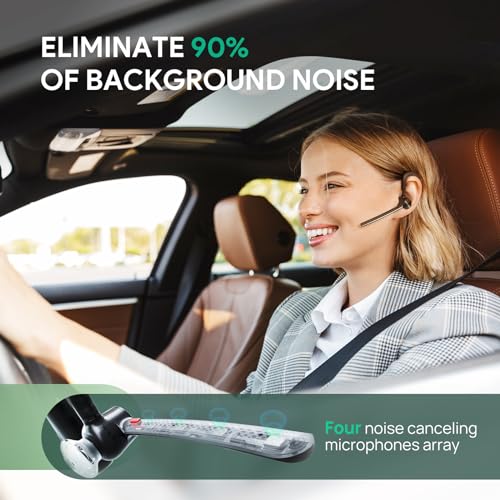 Yealink Bluetooth Headset BH71,Wireless Bluetooth Earpiece with 4 Noise Canceling Microphones,Teams&Zoom Certified,Mute Function,Connect to Cell Phone/Laptops,No Dongle | Yealink BH71 Bluetooth Headset Wireless Bluetooth Earbud with 4 Noise Canceling Micr