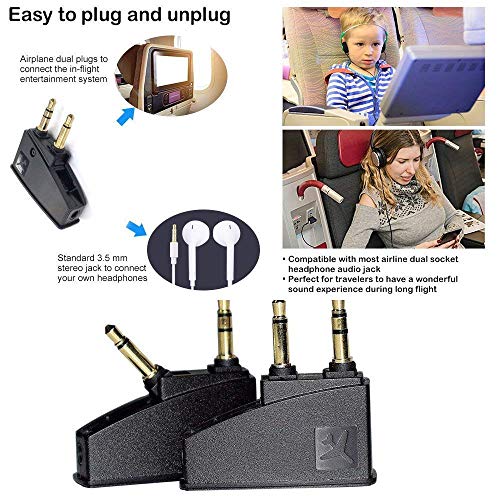 QC15 Airplane Headphone Adapter Compatible with Bose 700 QuietComfort 2 QC3 QC45 QC35 QC35ii QC15 QC25 QC20 NC700 SoundLink SoundLinkII AE2 AE2i AE2W and More Headphones, Golden Plated 3.5mm Jack - style: 3.5mm Jack Adapter