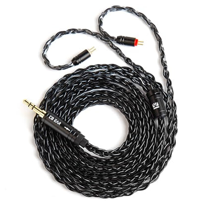 2026 Upgraded 1.5M IEM Cable,4N OFC Silver-Plated Upgraded IEM Cable - color: Black, size: 2Pin