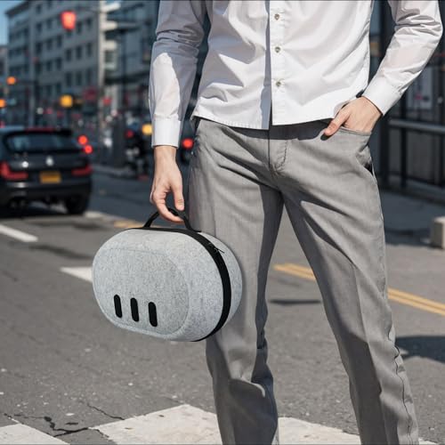 Hard Carrying Case Compatible with Meta Quest 3S/3 Accessories, Custom Storage Space for VR Gear/Elite Head Strap/Controllers/Adapter/AA Batteries, with Lens Cover for Travel and Protection