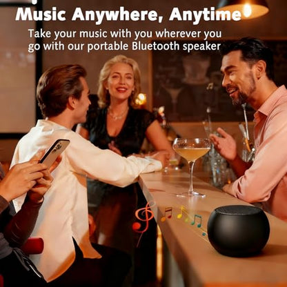 Portable Mini Bluetooth Speaker, Small Wireless Speaker Bluetooth 5.3 with Stereo Sound, Deep Bass, TWS Pairing, IP7 Waterproof, 8 Hours of Playtime, for Home/Outdoor/Party/Travel/Gift Ideas
