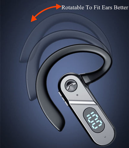 Uigsas Bluetooth Headset Wireless Bluetooth Earpiece Single Ear Voice Control Answer Earphones for Cell Phone