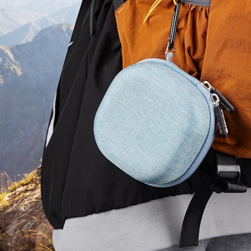 Geekria Hard Shell Carrying Case Compatible with Bose SoundLink Micro II Bluetooth Speaker, Portable Travel Bag with Cable Storage, Protective Cover with Keychain Hook (Blue) - color: Blue