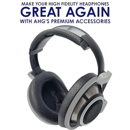 AHG Premium HD 8XX / HD 800S / HD 800 Ear Pads Cushions and Headband Compatible with Sennheiser HD800 / Sennheiser HD800S and Drop HD 8XX Headphones. Perforated Sheepskin/High-Density Foam/Durable
