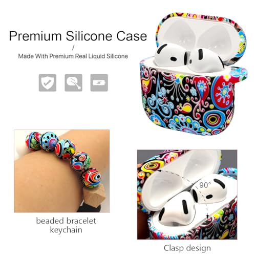 Case Compatible with AirPods 4 Case,Soft Silicone Cover with Bracelet Lanyard and Keychain, Cute Wireless Charging Protective Case for Apple AirPods 4th for Women and Men (Jellyfish) - color: Jellyfish