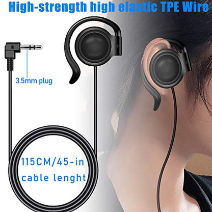 EXMAX 3.5mm Single Left Side Earphone Earbud Over Ear Headphone for EXD-101 ATG-100T EX-200N EX-100 Wireless Tour Guide Receiver Touring Groups Audience Radio Podcast Laptop MP3 (Left Side) - style: Left