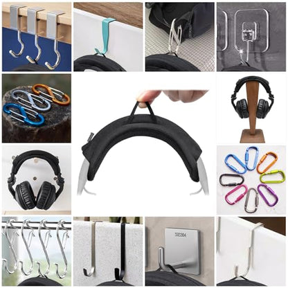 Headband Cushion Cover Compatible with Skullcandy Hesh Evo, Hesh ANC, Crusher ANC 2, Crusher Evo, Riff 2, Icon ANC Wireless Headphone, 6mm Thick Cushion, No Wobble Zipper Slider, Hanging Loop